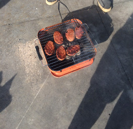 Burgers op de barbecue