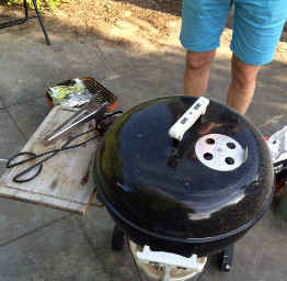 Weber barbecue klaar voor gebruik